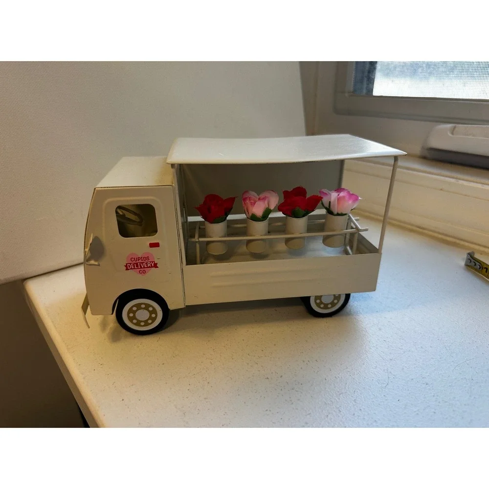 Cupids Delivery Co Metal Flower Truck Valentines Day Decor Target 8 Inch